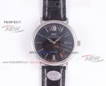 Perfect Replica RSS Factory IWC Portofino Replica Watches - Black Leather Stap